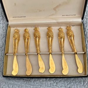 JANIS Collection 24K Gold-plated Hor d’oeuvre Set